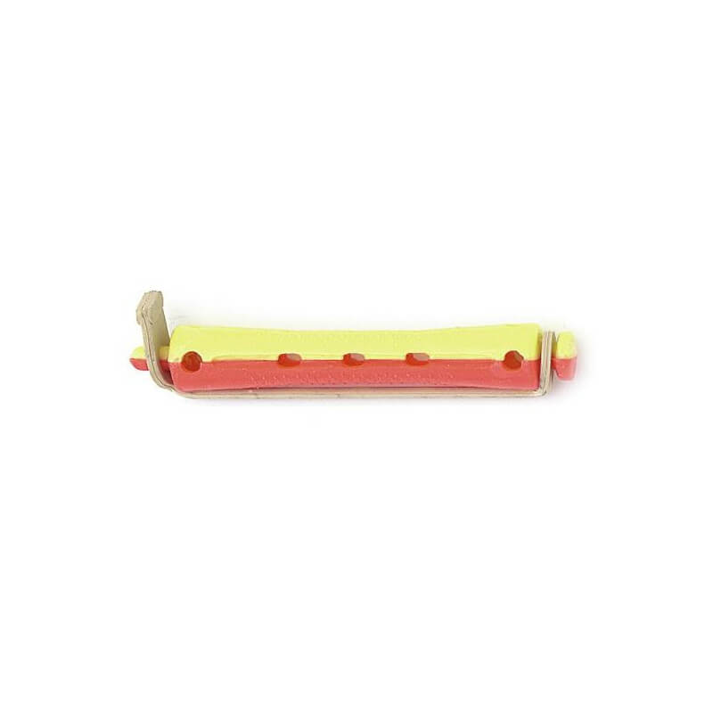 Bobes de permanente Vermelho/Amarelo Curto