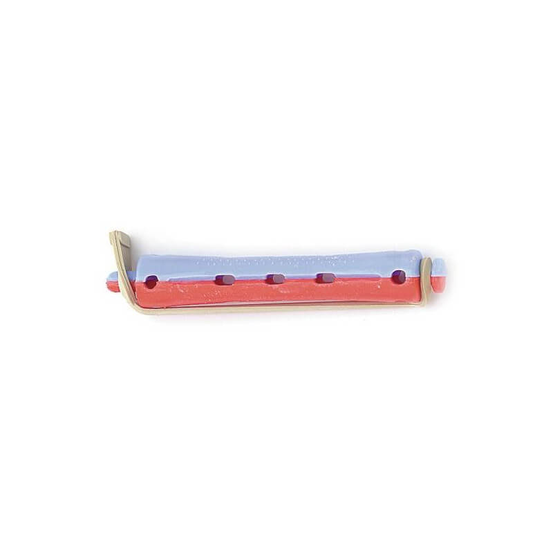 Permanente rollers kort rood/blauw