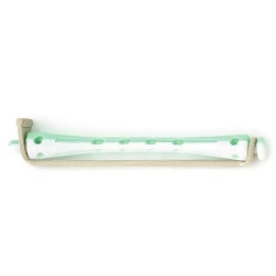 Rulos de permanente verde/blanco largos