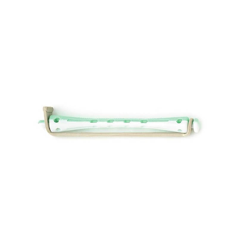 Bobes de permanente verde/branco longas