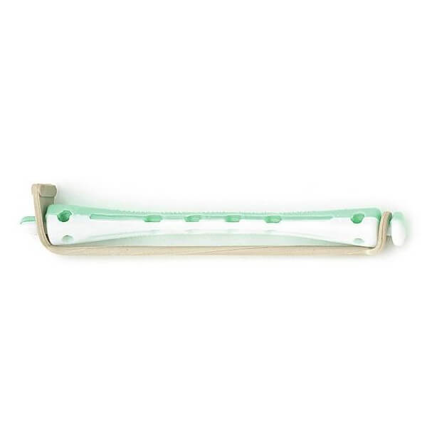 Bobes de permanente verde/branco longas Bobes de permanente verde/branco longas