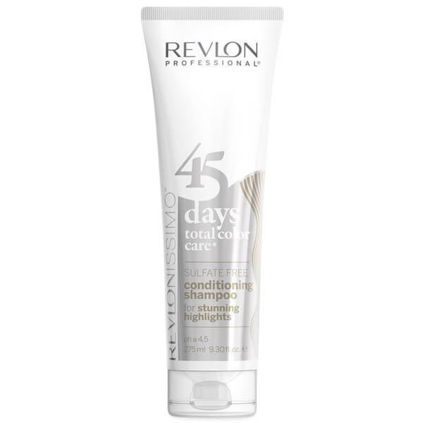 Revlonissimo 45 Days Highlights 275 ml se traduce como Reflejos Revlonissimo de 45 Días 275 ml.