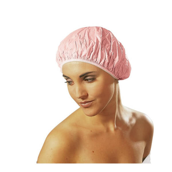 Pink shower cap