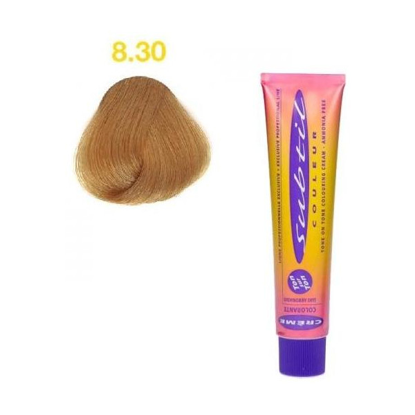 Subtil Crème Ton/Ton N°8.30 Blond Clair Doré Intense 60 ML Subtil Crème Ton/Ton N°8.30 Blond Clair Doré Intense 60 ML