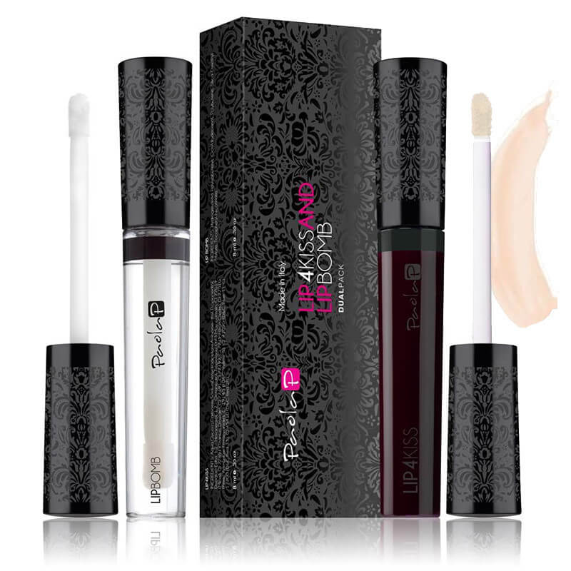 Batom Duo Lip4Kiss Coral Rosa N.4 + Lip Bomb