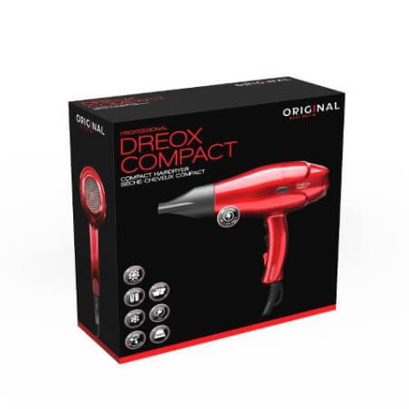 Sèche-Cheveux Dréox Compact Rouge Professionnel 2000W