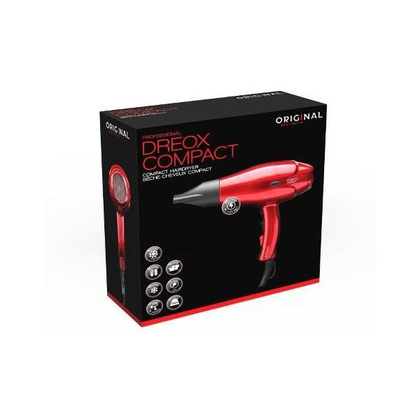 Dréox compacto Secador de pelo 2000W Profesional Rouge