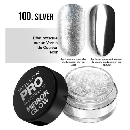 Poudres Mirror Glow Mollon Pro 100 Silver Mirror Glow