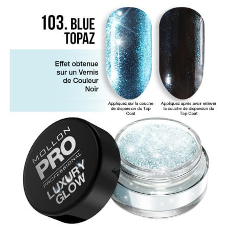 Pó de Luxo Glow Mollon Pro 103 Blue Topaz
