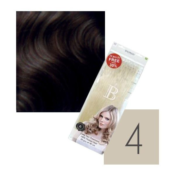 Extensions Kératine Cheveux Naturels balmain X50 N°4 40 CM Extensions Kératine Cheveux Naturels balmain X50 N°4 40 CM