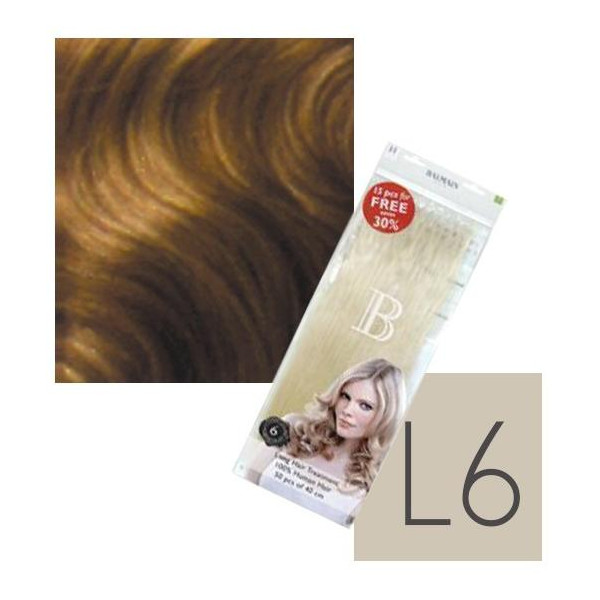 Queratina extensiones de cabello natural Balmain X50 Nº L6 40 CM Queratina extensiones de cabello natural Balmain X50 Nº L6 40 CM