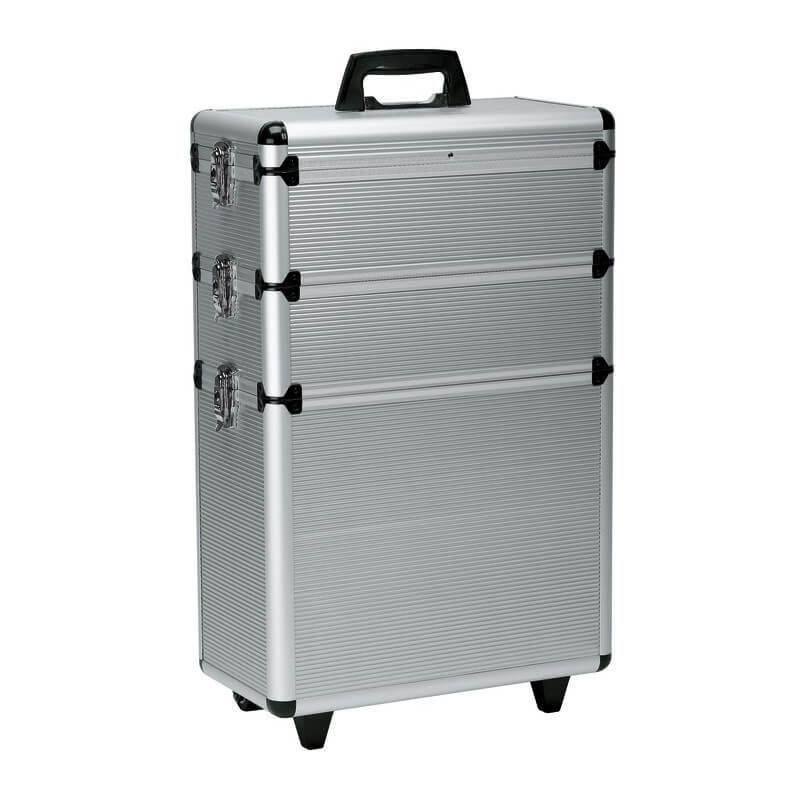 ALUMINIUM HAIRDRESSER CASE 3 PARTIES