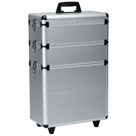 ALUMINIUM HAIRDRESSER CASE 3 PARTIES