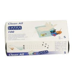 Doos met 100 latex handschoenen maat S.