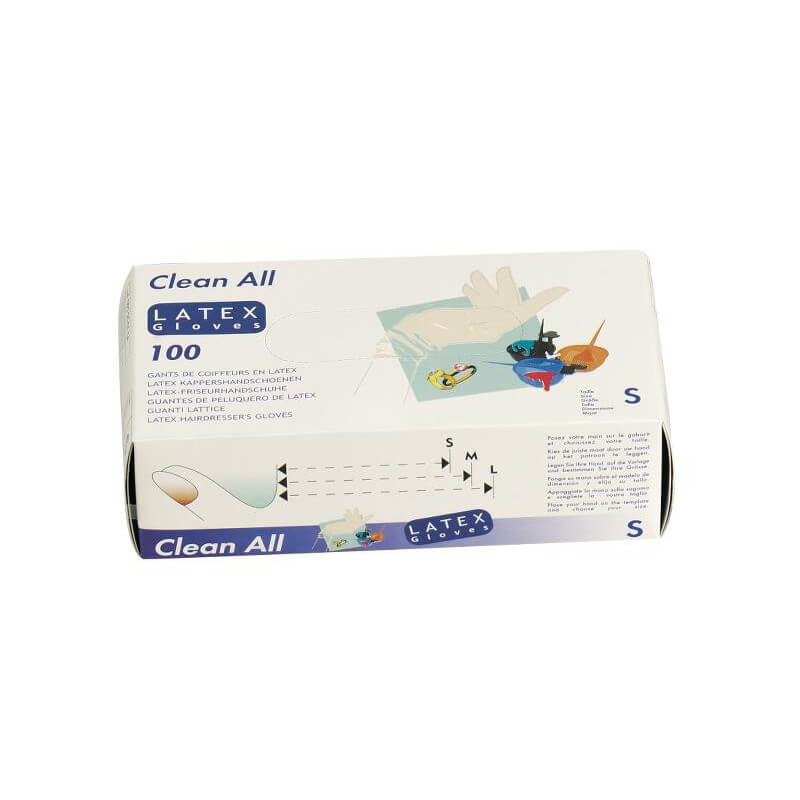 Doos met 100 latex handschoenen maat S.