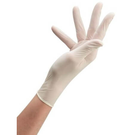 Doos met 100 latex handschoenen maat S.