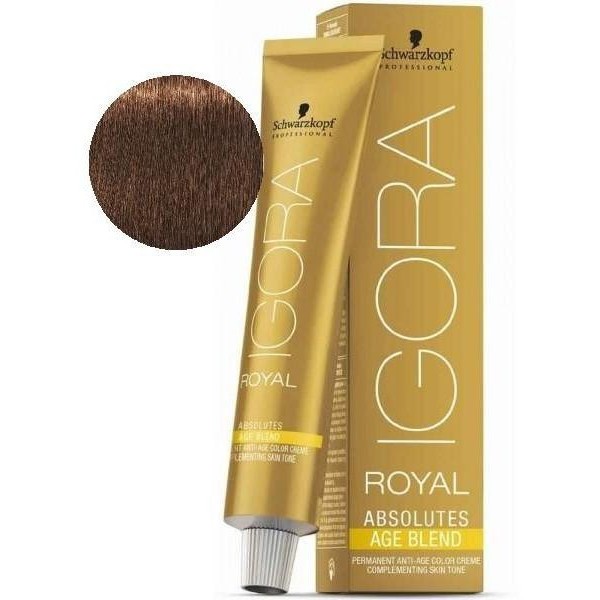 Igora Royal Absolutes Age Blend 6-460 Blond Foncé Beige Marron Igora Royal Absolutes Age Blend 6-460 Blond Foncé Beige Marron