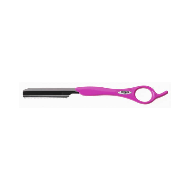 Lâmina de barbear Feather Titânio Rosa