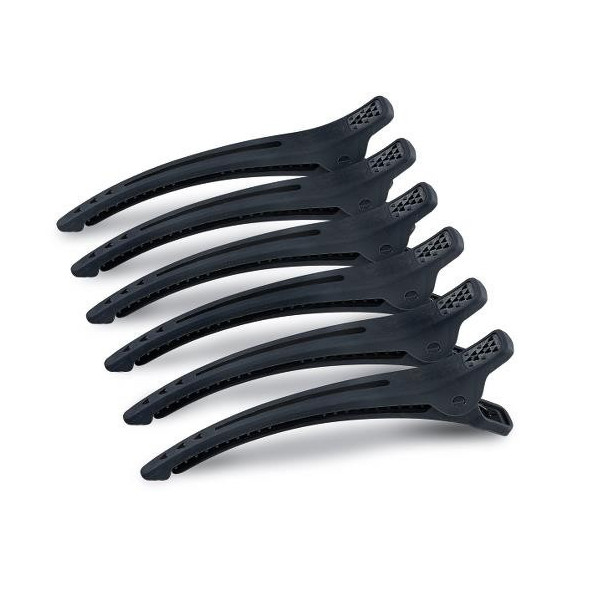Schwarze Haarspangen zur Abtrennung von Strähnen 12 cm x6