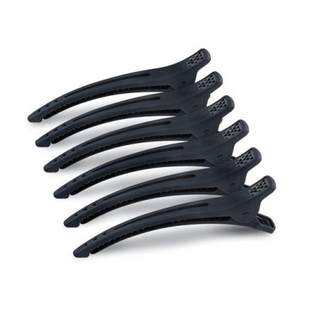 Schwarze Haarspangen zur Abtrennung von Strähnen 12 cm x6