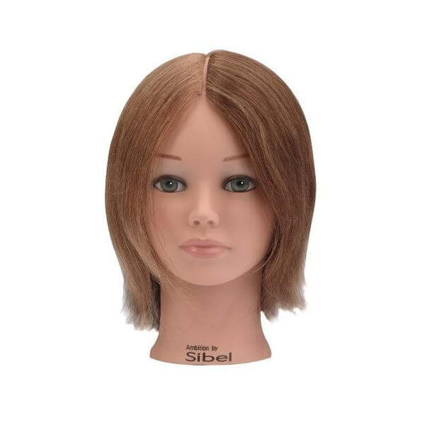 Cabeça de aprendizagem com cabelo natural em 4 cores Cabeça de aprendizagem com cabelo natural em 4 cores