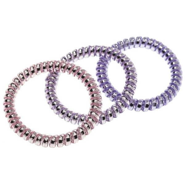 Card of 3 Purple Stella Green Elastics Card of 3 Purple Stella Green Elastics