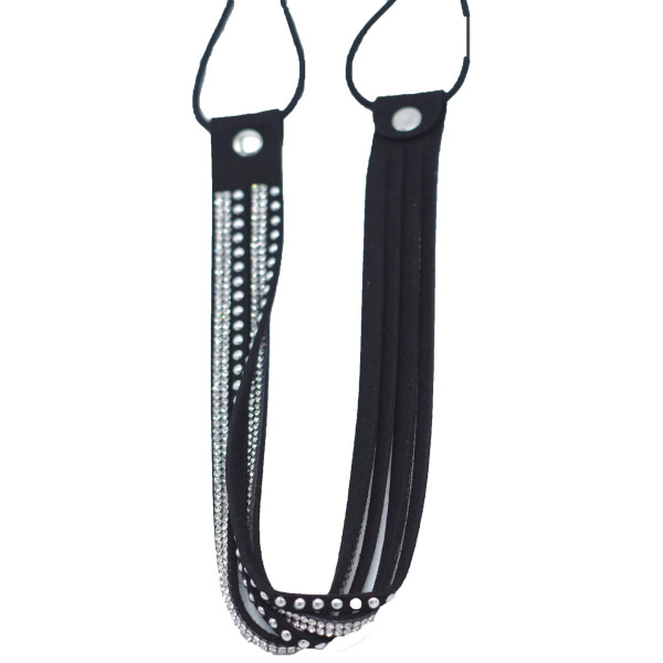 Black Crystal Headband Stella Green Black Crystal Headband Stella Green