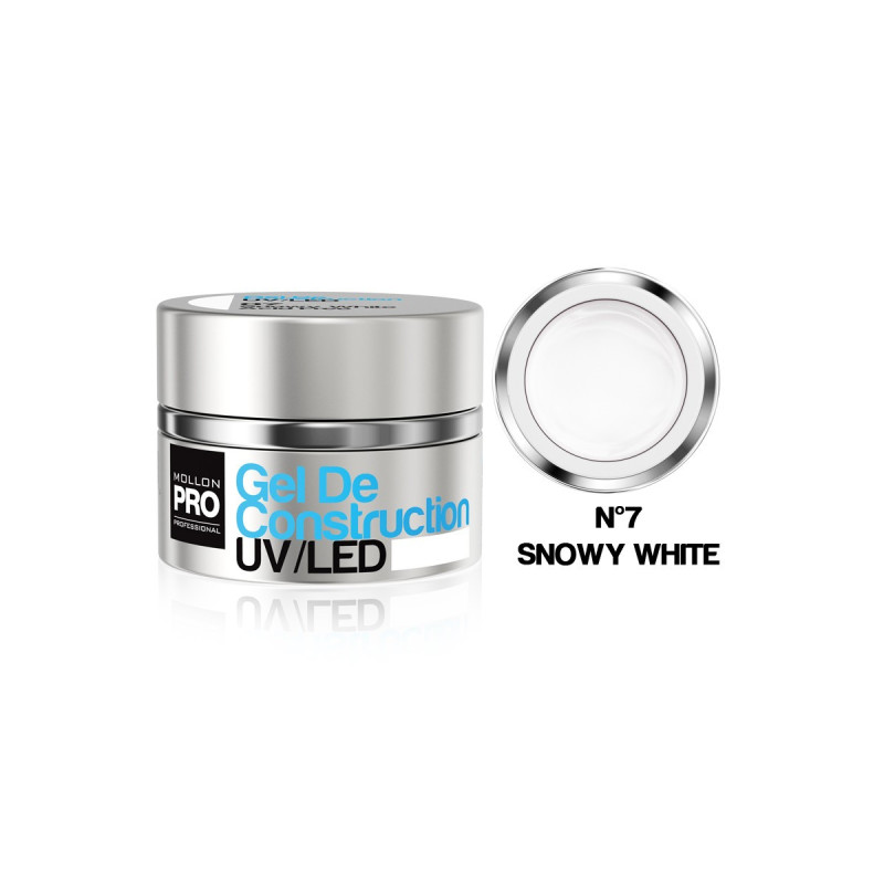 Gel de Construction UV/Led Mollon Pro 30 ml Snowy White -07