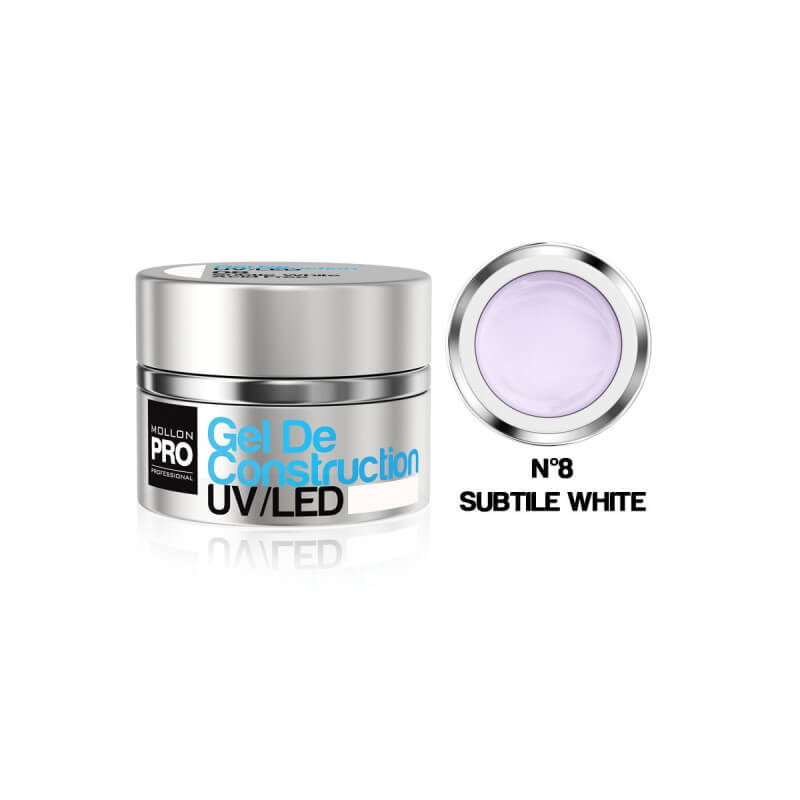 Gel de Construção UV/Led Mollon Pro 30 ml Subtle White - 08