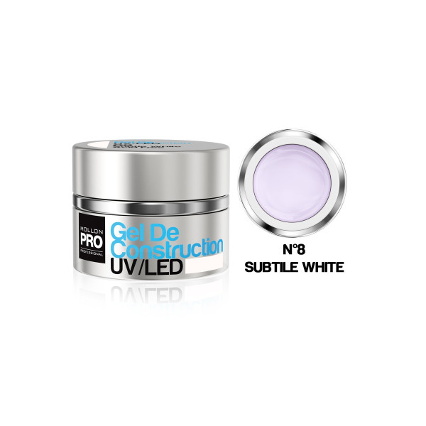 Mollon Pro UV Gel / Led Gel 30 ml (By Color) Subtle White - 08