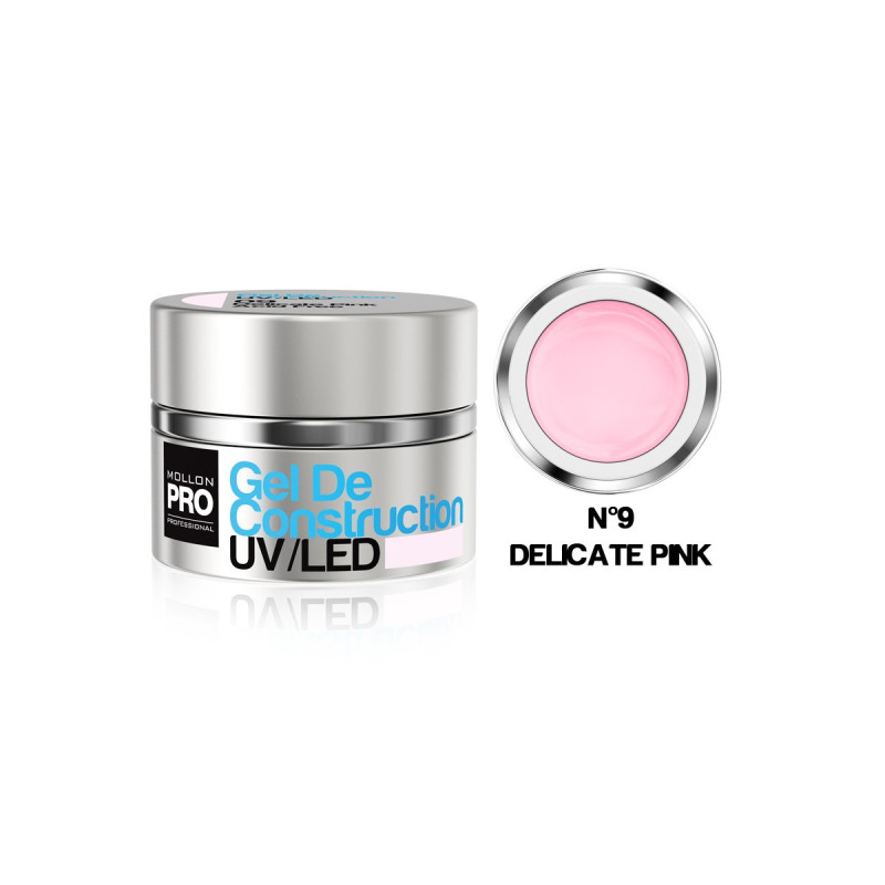 La construcción del gel de UV / LED Mollon Pro 30ml Color () Delicate Pink - 09