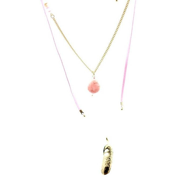 Pink Stella Green Long Necklace Pink Stella Green Long Necklace