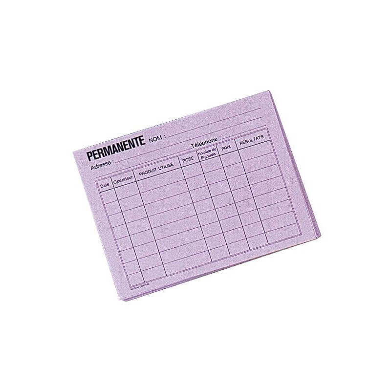 Paquet de 50 Fiches Techniques Mauve