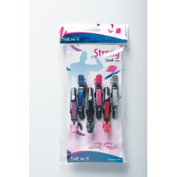 Zakje met 6 krachtige gekleurde pinnen van 9 cm lang.