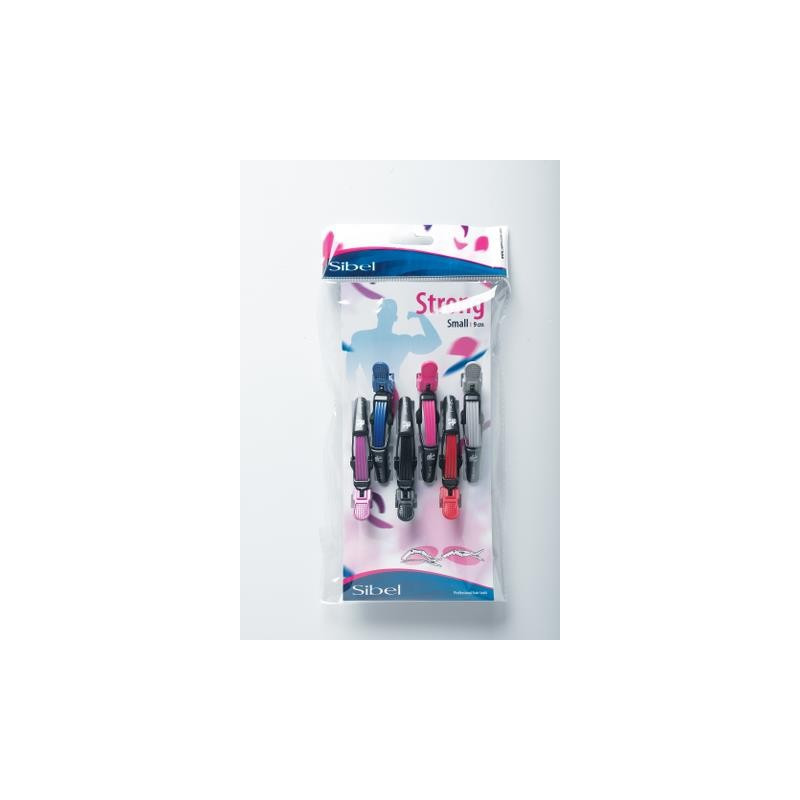 Packet of 6 strong 9 cm colored clips