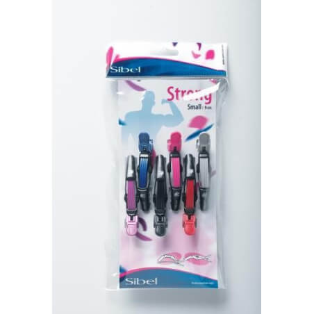 Packet of 6 strong 9 cm colored clips