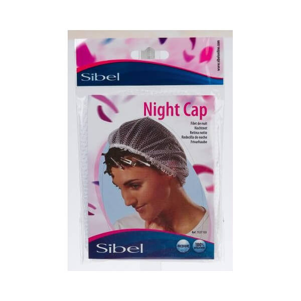 Charlotte Nightcap with Lilac Elastic Band