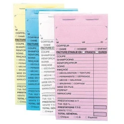 Paquet 10 carnets caisse Rose sans N°