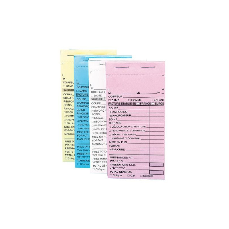 Pack of 10 pink cash notebooks without numbers