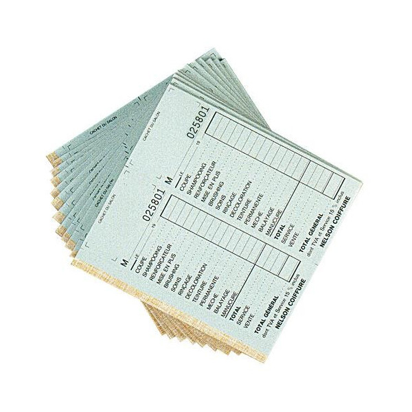 Pack of 10 double cash register notebooks with numbers