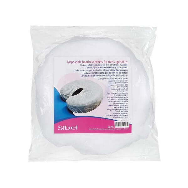 Capas descartáveis para apoio de cabeça de mesa de massagem X 100 peças. Capas descartáveis para apoio de cabeça de mesa de massagem X 100 peças.