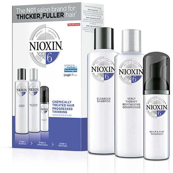 kit soin nioxin n°6 cheveux visiblement clairsemés , Moyens à épais, naturels ou traités chimiquement kit soin nioxin n°6 cheveux visiblement clairsemés , Moyens à épais, naturels ou traités chimiquement