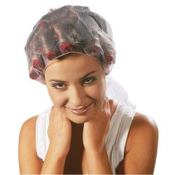 Véu Azul de Tule com Penteado