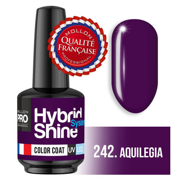 Mini Varnish Semi-Permanent Hybrid Shine Mollon Pro 8ml (By Color) 242 Aquilégia