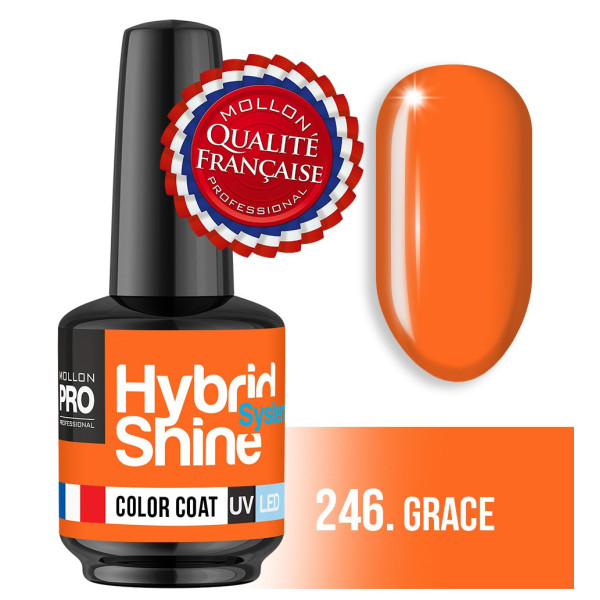 Mini Smalto semi-permanente Hybrid Shine Mollon Pro (Per colore) 246 Grâce
