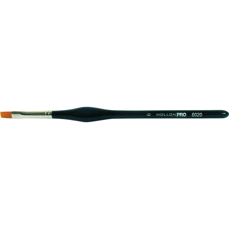 Platte Afgeschuinde UV-Gel Penseel Mollon Pro 10/6 mm Platte Afgeschuinde UV-Gel Penseel Mollon Pro 10/6 mm