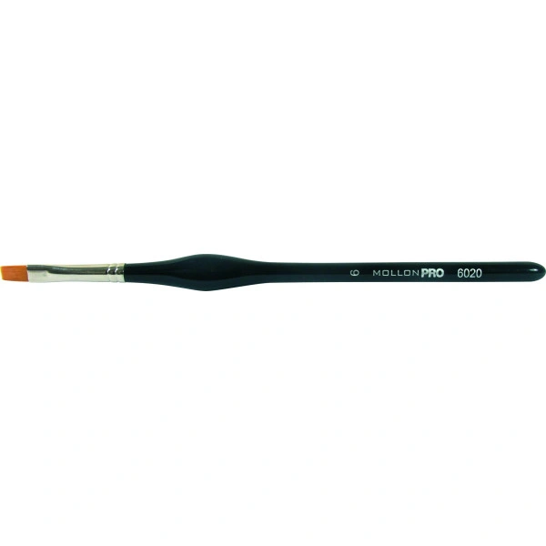 Pinceau Plat Biseauté Gel UV Mollon Pro 10/6 mm