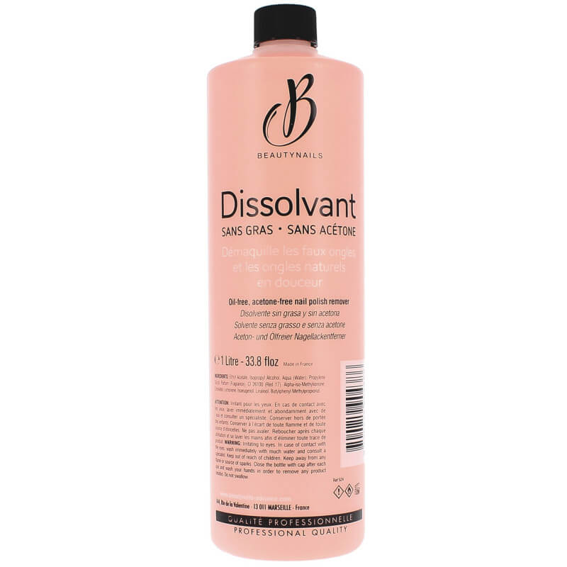 Removedor de esmalte sem acetona da Beautynails, 1 litro.