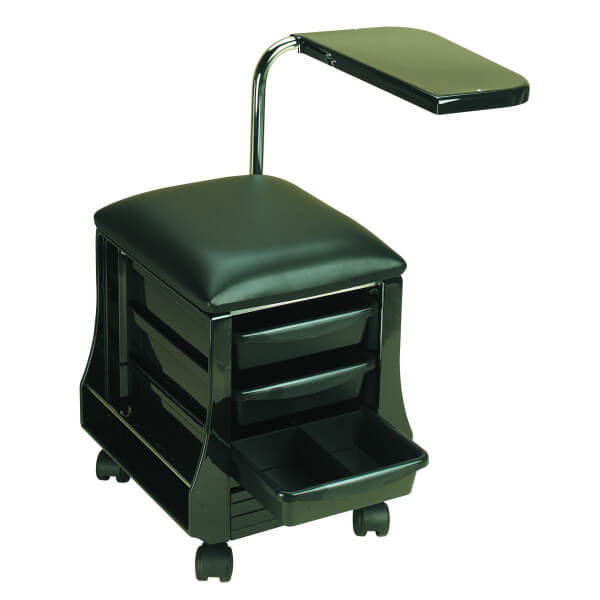 Mesa de manicure com cadeira preta Roxanne. Mesa de manicure com cadeira preta Roxanne.