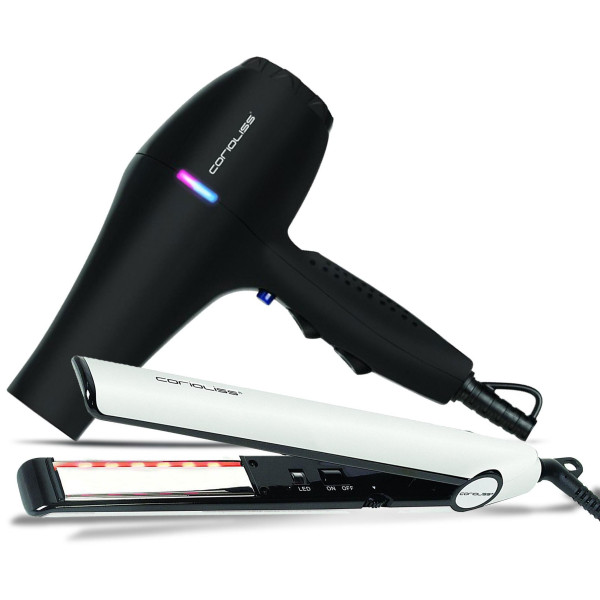 Paquete de enderezadora infrarroja y secador de cabello Flow +